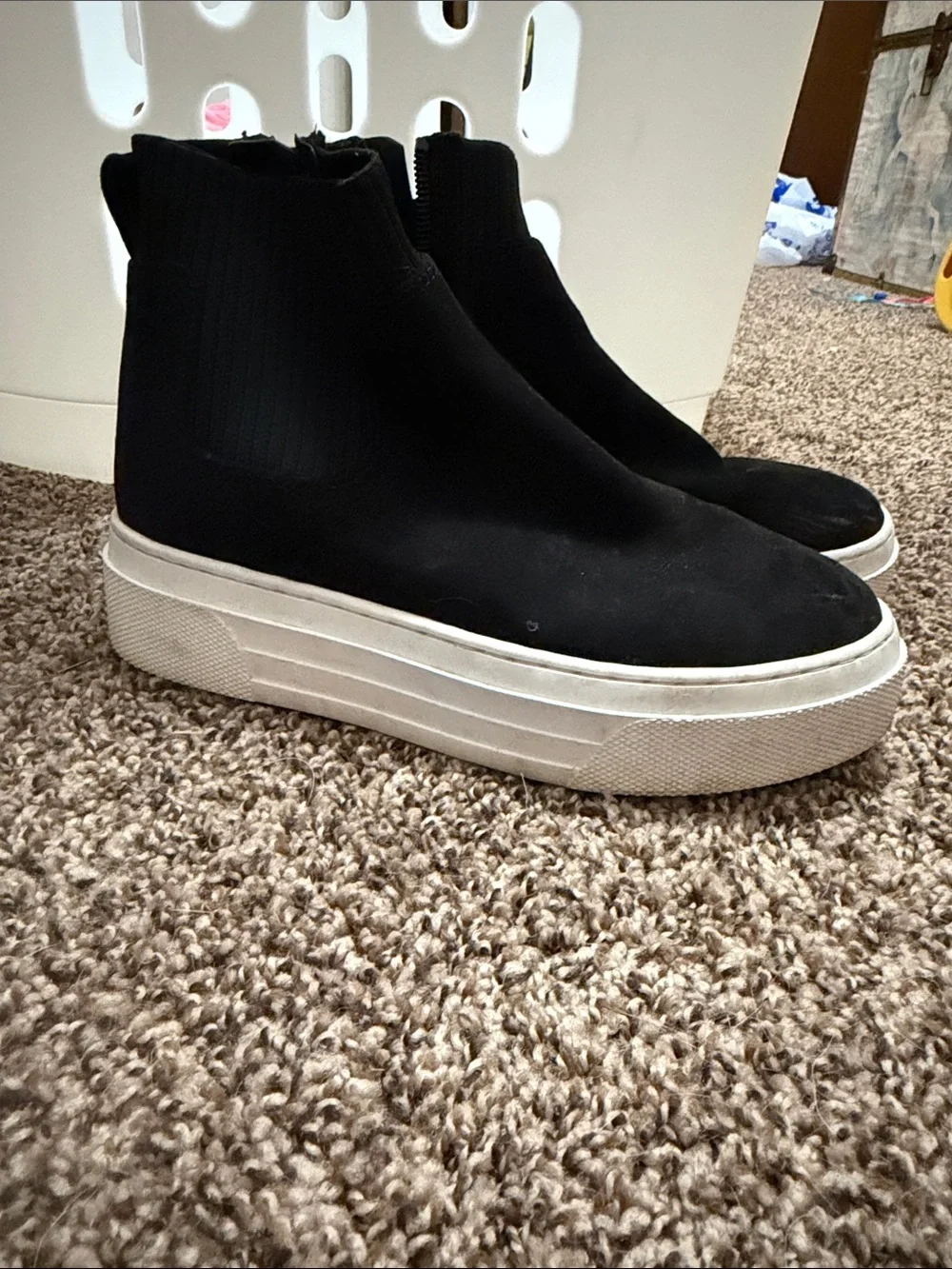 Girls Steven Madden Black Slip-On Platform Chelsea Sneakers